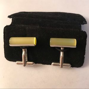 Green tigers eye cufflinks